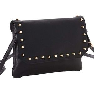HButler Black Studded Crossbody Bag